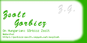zsolt gorbicz business card